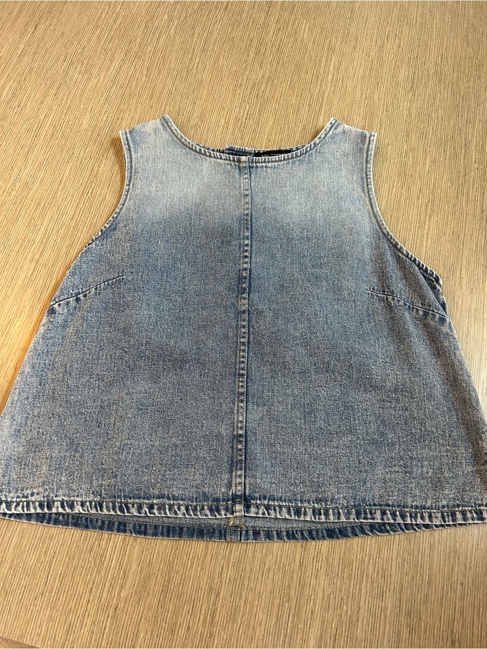 Blu Pepper Faded Denim Tank Top in Light Blue
